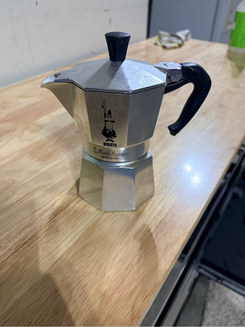 Bialetti Moka Pot Stovetop Espresso Maker - Silver with Black Handle